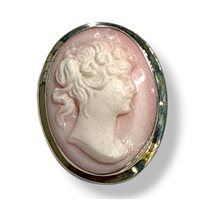 Broche Mandile 1922 Femme Cammei  in Argent Conchiglia 2MSPCM168